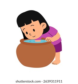 drowning child concept. vector illustration