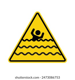 Drowning Danger Sign Promote Water Safety and Prevent Accidents