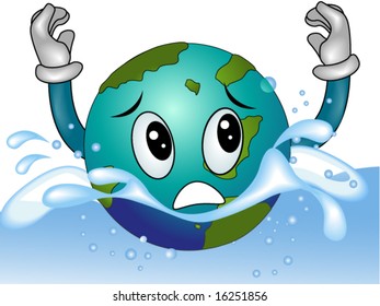 Drowning Earth (Flood) - Vector
