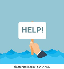 Drowning man asks for help