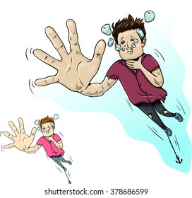 drowning person