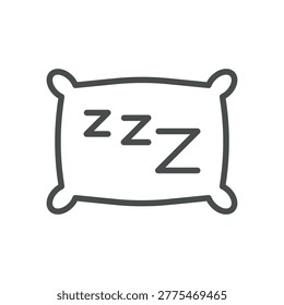 Drowsiness thin line icon for sleepiness, fatigue and tiredness. Editable stroke. Vector illustration.