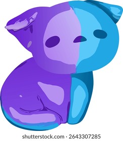 Um gato sonolento senta-se pacificamente, sua postura relaxada transmitindo calma e tranquilidade 