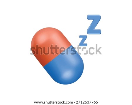drowsy medicine icon 3d illustration render