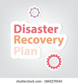 DRP, concepto de plan de recuperación ante desastres - ilustración vectorial