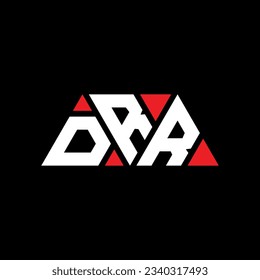 Diseño del logotipo de la letra del triángulo DRR con forma de triángulo. Monograma de diseño del logotipo del triángulo DRR. Plantilla de logotipo vectorial de triángulo DRR con color rojo. Logo triangular DRR Diseño sencillo, elegante y lujoso.