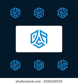 DRS-Hexagon-Logo-Vektorgrafik. Hexagon-Logo mit 3 Kombinationsinitialen. Entwickeln, natürlich, Luxus, modern, Finanzen Logo, stark, geeignet für Ihr Unternehmen.