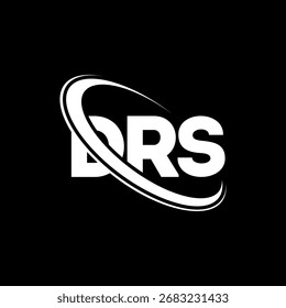 Logotipo del DRS. Carta DRS. Diseño del logotipo de la letra DRS. Logotipo de las iniciales DRS enlazadas con el círculo y el logotipo del monograma en mayúsculas. Tipografía DRS para tecnología, negocio y marca inmobiliaria.