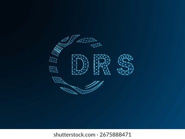 Diseño de Vector de logotipo de letra de polietileno baja DRS. Diseño de logotipo de poliéster inferior DRS. Diseño único del logotipo de baja poli de DRS.