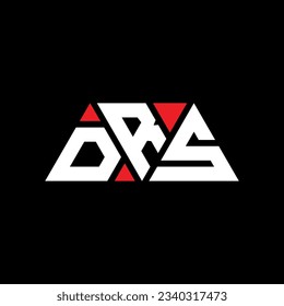 DRS triangle letter logo design with triangle shape. DRS triangle logo design monogram. DRS triangle vector logo template with red color. DRS triangular logo Simple, Elegant, and Luxurious design.