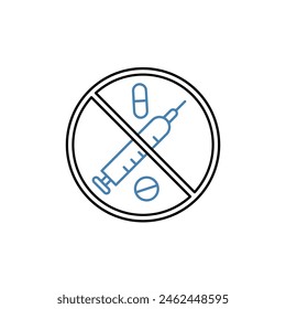 drug abuse concept line icon. Simple element illustration. drug abuse concept outline symbol design.