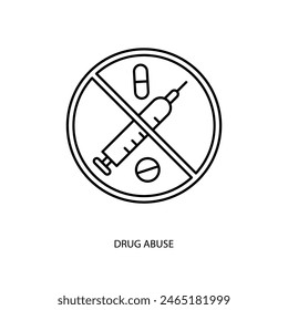 drug abuse concept line icon. Simple element illustration. drug abuse concept outline symbol design.