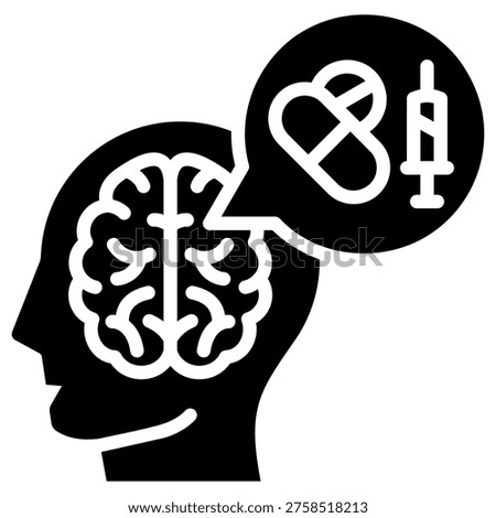 Drug Addiction Icon Element For Design
