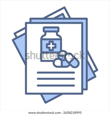 Drug Administration Blue Icon Vector Illustration