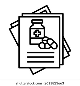 Drug Administration Line Icon Vector Illustration
