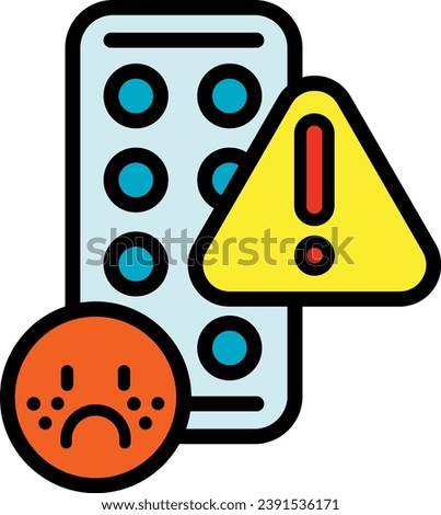 Drug Adverse Reaction or Side Effect with Sad Emoji