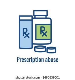 Drug & Alcohol Dependency Icon Showing Drug Addiction Imagery