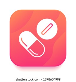 drug app logo design. colored drug icon vector illustration. for medical sign and logo