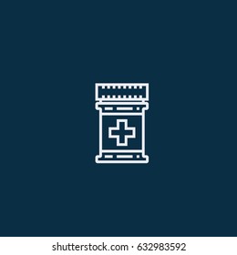 Drug bottle icon