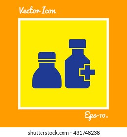Drug Bottle Icon. Eps-10.