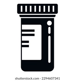 Drug bottle icon simple vector. Bacteria disease. Virus immune