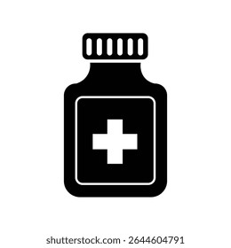Drug Bottles flat icon vector
