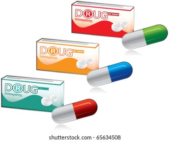 drug box, drug, capsule