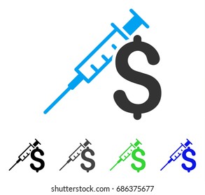 Drug Business flat vector icon. Colored drug business gray, black, blue, green icon variants. Flat icon style for application design.