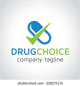 Drug Choice,drugstore logo,vector logo template