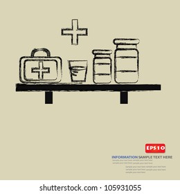 Drug collection drawing,Vector