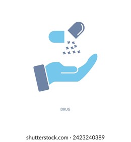 drug concept line icon. Simple element illustration. drug concept outline symbol design.