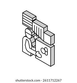 drug delivery isometric icon vector. drug delivery sign. isolated symbol illustration