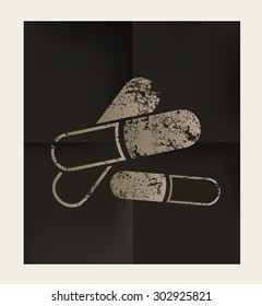 Drug design on black background,vector