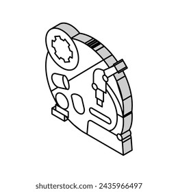 icono isométrico biométrico del vector del desarrollo del descubrimiento de drogas. signo biomédico del desarrollo del descubrimiento de drogas. ilustración aislada del símbolo