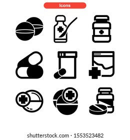 drug dose icon isolated sign symbol vector illustration - Collection of high quality black style vector icons
