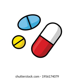 Drug in drawing style isolated vector. icon in trendy simple style isolated on white background. Symbol for your web site design, logo, app, UI. Vector illustration, EPS