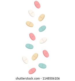 drug drop vector set. pattern vector. free space for text. wallpaper. background.