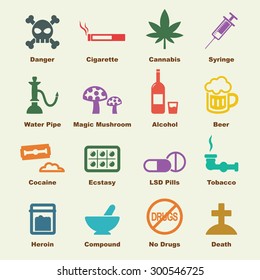 Drug Elements, Vector Infographic Icons