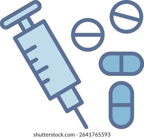 Drug Filled Blue Tone Icon
