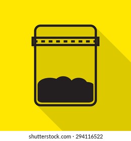 drug flat icon with long shadow.