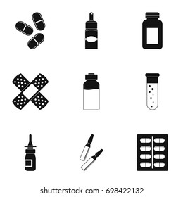 Drug Forms Icon Set Simple Style Stock Vector (Royalty Free) 698422132 ...