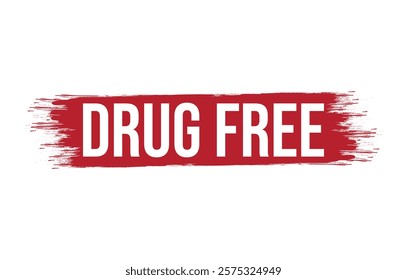 Drug Free banner design. Drug Free icon. Flat style vector illustration.