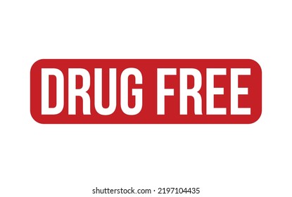 Drug Free Rubber Stamp Seal Vector