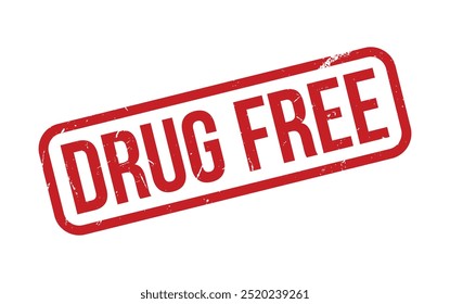 Drug Free Rubber Stamp Seal Vector