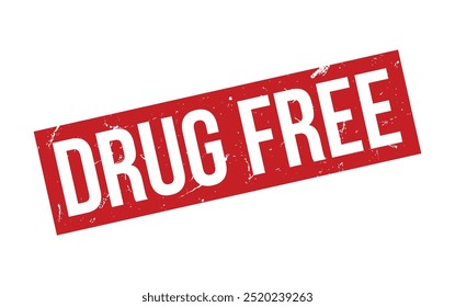 Drug Free Rubber Stamp Seal Vector