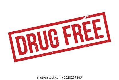 Drug Free Rubber Stamp Seal Vector