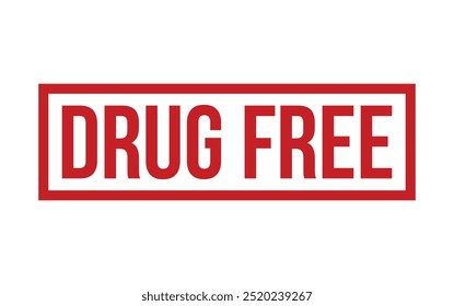 Drug Free Rubber Stamp Seal Vector