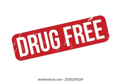 Drug Free Rubber Stamp Seal Vector