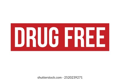 Drug Free Rubber Stamp Seal Vector