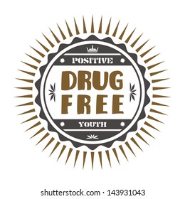 drug free single badge